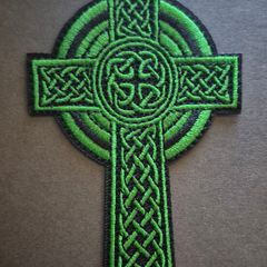 Celtic cross, cloth patch.