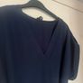 Never worn River island navy crepe top Image 3