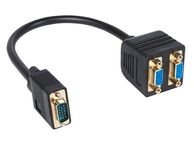 main image for ad New Premium VGA Cord Monitor Splitter Cable Adapter 1x Male 2x Female # 1548