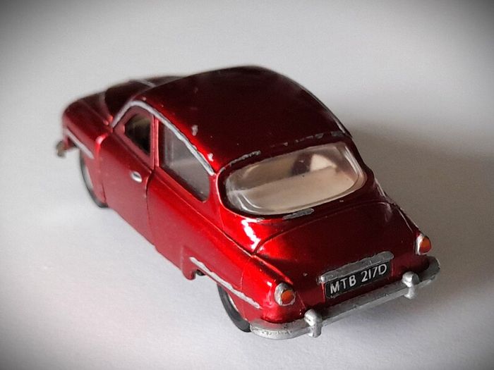 Diecast Vintage Dinky Toys Saab 96 Met. Red - Good Condition/No Box