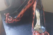 Karen Millen leather snakeskin print shoes (free post)
