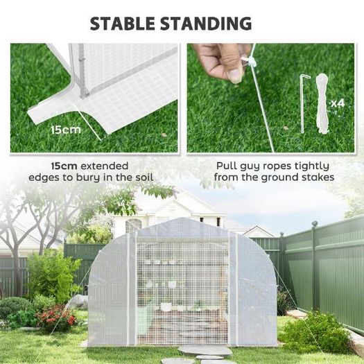 Large Tunnel Greenhouse19.5 x 9.8ft