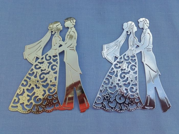Die Cuts - Wedding - Bride & Groom  x 3 - Mixed colours available