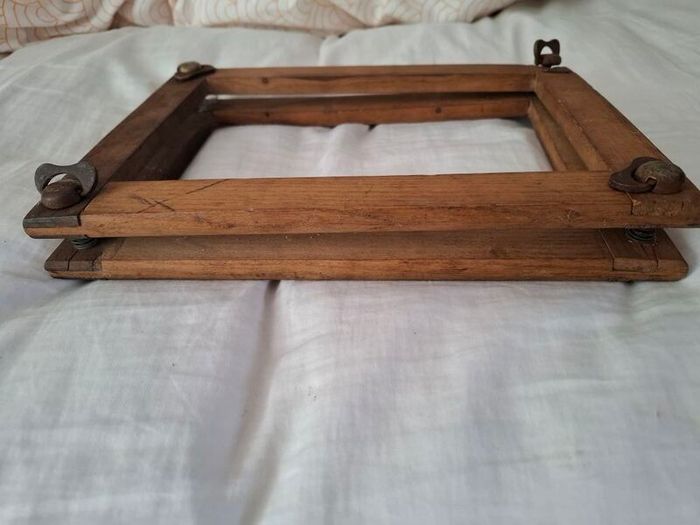 antique tennis raquet press
