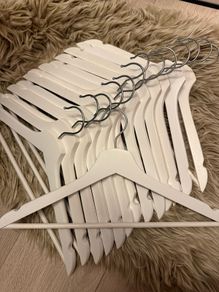 Ikea white wooden hangers