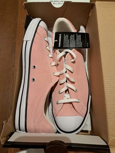 Converse pink suede trainers