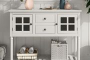 BRAND NEW Console table with shelf, hallway table, sofa table, white wood hallway, living room, bedroom, dressing room, chest of drawers