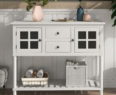 BRAND NEW Console table with shelf, hallway table, sofa table, white wood hallway, living room, bedroom, dressing room, chest of drawers