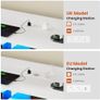 Chest of Drawers with Charging Station and LED Light, Dresser TV Stand with 9 Fabric Drawers Image 4