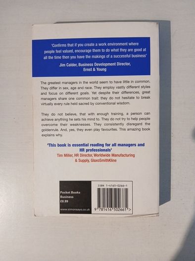 First, Break All The Rules by Marcus Buckingham & Curt Coffman