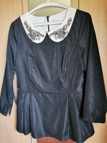 NEW - Savida Black Blouse UK 12