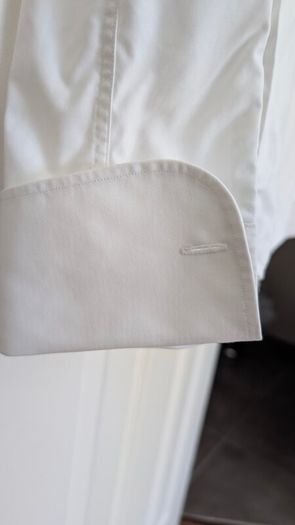 Profuomo (Sky Blue)- Slim Fit - White Formal Shirt - Double Cuff