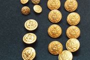 American Army Tunic Buttons by Waterbury Button Company - Vintage WW2 Era