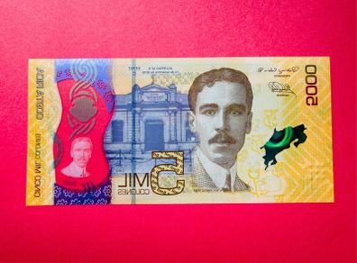 Costa Rica  5000 Colones  2018  Pick 282a  Polymer  / Plastic  ( Uncirculated )