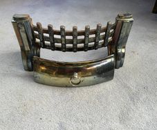 Vintage Brass Firegrate Solid and Iridescent