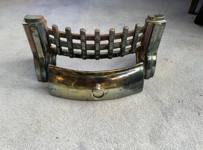 Vintage Brass Firegrate Solid and Iridescent