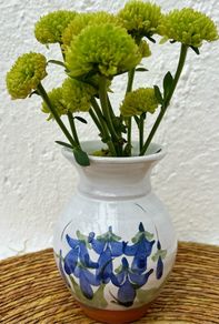 Judy Greene Irish studio pottery hand painted vase