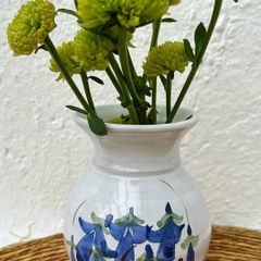 Judy Greene Irish studio pottery hand painted vase