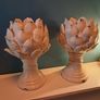 Cream distressed flower candleholder from Coach House Image 5