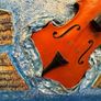 One of a Kind Mixed Media Violin Artwork Image 2
