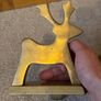 Vintage Brass Reindeer Christmas Stocking Holders Image 3