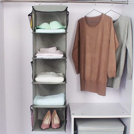 BrilliantJo Hanging Storage 5 Shelves Wardrobe Closet Organiser - Brand New