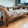 Reupholstered Vintage 3 Piece Suite & Chaise Image 2