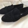M&S Size 8 Wide Fit Black Suede Leather Ladies Shoes Image 3