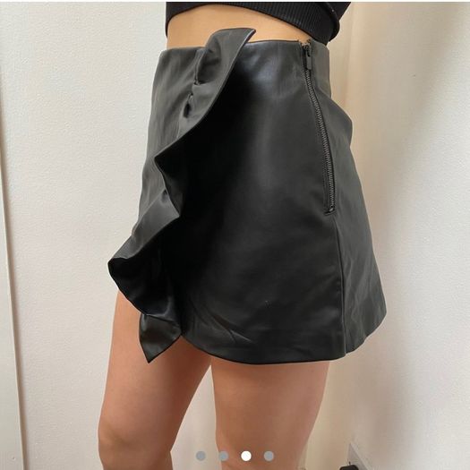 Zara faux leather mini skirt