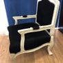 Black Baroque-Style Armchair Image 3