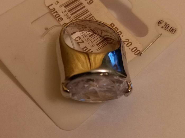 CZ Large Costume Ring