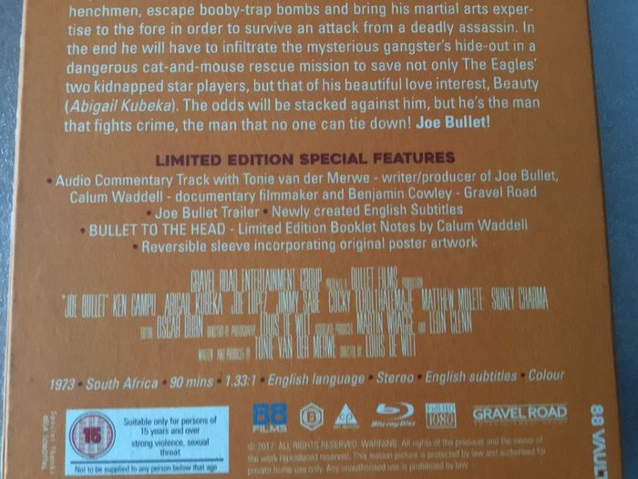 Joe Bullet Limited Edition Blu Ray