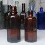 83 - Two Vintage Milton Brown Glass Bottles Bottom Embossed Letters Image 2