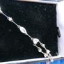 Vintage Sterling Silver 925 Multiple Cubic Zirconia Gems Necklace 5,6g length -18" Image 2