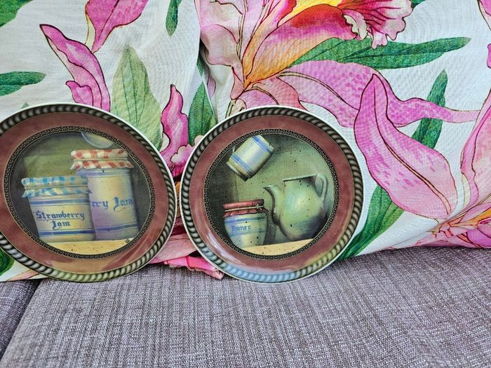 Set of 4 Peter Stanier Fine China Decorative Plates Staffordshire England Rustic Kitchen Still Life