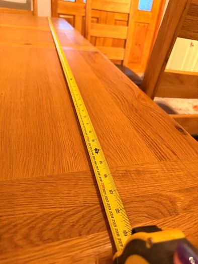 Solid oak extendable table