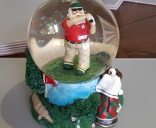 Golf musical glitter globe