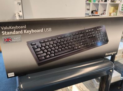 Kensington Qwerty Wired Black, Affordable & Reliable Design, With Spill Proof, Sealed Membrane Keys (New)