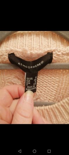 Pink cable knit jumper size 8