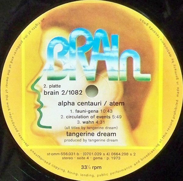 Tangerine Dream  Alpha Centauri / Atem X 2LPS gatefold