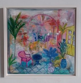 Large Original Painting Framed Contemporary Art Modern Irish abstract art Conservatory painting