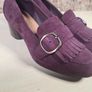 womens Clarks Un Cosmo Go burgundy suede court shoes heels formal buckle Size UK 5 D EU 38 BRAND NEW Image 5
