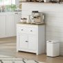 Sideboard with ample storage, Sideboard with Soft-Close doors, 2 Drawers, Adjustable Shelf, White Image 4