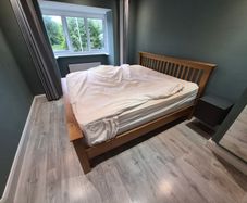 6ft Super King Solid Oak Bed Frame (Amsterdam High Foot End)