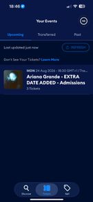 Ariana grande ticket