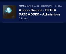 Ariana grande ticket