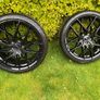 2x R19 Alloy Wheels 5x114.3 Gloss Black Sport Style Image 5