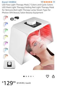 Led Facelight Therapy And Steamer