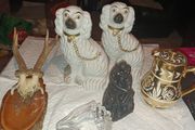 Waterford crystal,Dog statue Sadler teapot and others