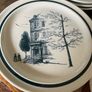 Noritake Stoneware Japan Blue and White Colonial Times Pattern Afternoon Tea Cups and Plates Image 6